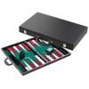 Backgammonkoffer zwart/groen ingel.53cm