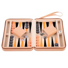 Backgammon met rits 9 inch Beige