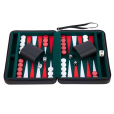 Backgammon met rits 9 inch Zwart