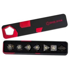 Dobbelstenenset Metaal Zwart/Goud