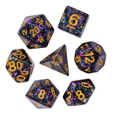 Dobbelst.Set Nebula 3 kl. Glitter brick Dobbelst.Set Nebula 3 kl. Glitter brick