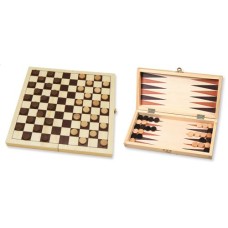 Dam-/Backgammon klapcass.29cm.bedruk.HOT