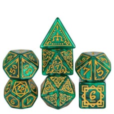 Dobbelst.Set Druide Groen/Goud