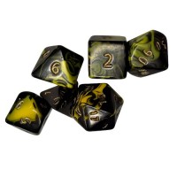 Dobbelstenen Jumbo Oblivion Geel/Zwart 7set