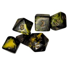 Dobbelstenen Jumbo Oblivion Geel/Zwart 7set