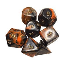 Dobbelstenen Jumbo Oblivion Oranje/zwart 7 set