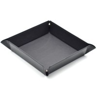 Dobbelbak PVC Zwart effen 16 cm.